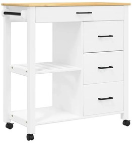 Biały wózek kuchenny z szufladami L8-F14