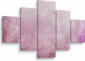 Obraz - Mandala na różowej ścianie (125x70 cm)