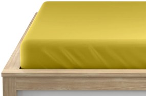 PrzytulneMieszkanie.pl Jersey prześcieradło EXCLUSIVE żółte 200 x 220 cm
