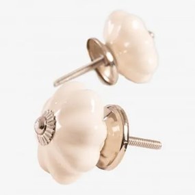 Zestaw 2 Ceramicznych Uchwytów Tova Gardenia Biel - Sklum