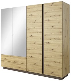 Szafa na ubrania dąb artisan + grafit M5-P55