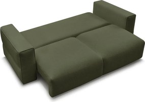 Zielona rozkładana sofa ze schowkiem 265 cm Ezechiel – Bobochic Paris