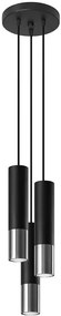 Czarno-chromowana lampa wisząca zwisy - EXX247-Oller