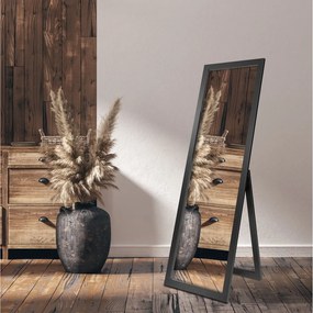 Lustro stojące w czarnej ramie Styler Sicilia, 46x146 cm