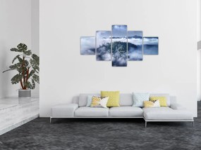 Obraz lasu we mgle (125x70 cm)