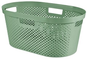 Zielony kosz na pranie Curver Infinity Hamper, 40 l