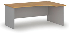 Narożne biurko PRIMO GRAY, 180x120 cm, prawe, szary/buk