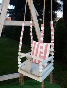 Różowa huśtawka dla dziewczynki 3w1 M8-T46