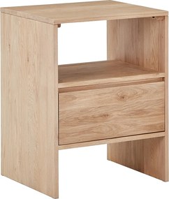 Szafka pod umywalkę z litego dębu - Jasny naturalny - 60 cm - CAVIZO
