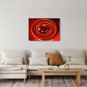 Abstrakcyjny obraz - czerwona spirala (70x50 cm)