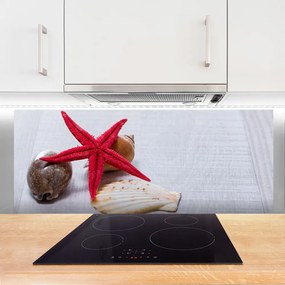 Panel Szklany do Kuchni Oceaniczne Skarby na Piasku