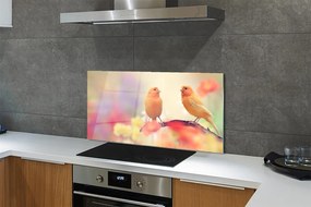 Panel szklany do Kuchni Rodzina Kolorowych Papug