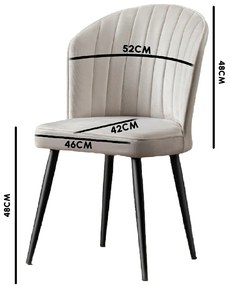 Zestaw krzeseł do jadalni Rubi Cappuccino, 2 szt., 2 szt.