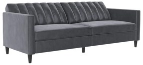 Szara aksamitna sofa 207 cm Celine – Støraa