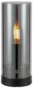 Czarna lampa stołowa z szklanym kloszem (wys. 23 cm) Post – Markslöjd
