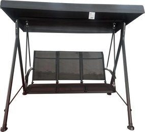 HOLLYWOOD II Huśtawka ogrodowa, metalowa, szara