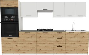 Meble kuchenne dąb artisan + biały L5-M68