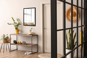 Lustro dekoracyjne prostokątne czarna ramka 50x50 cm Czarny