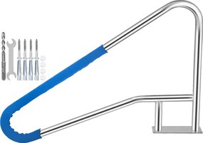 Rampa Basenowa SucceBuy 55 x 32 Cale Rampa Basenowa ze Stali Nierdzewnej z Powłoką Antypoślizgową
