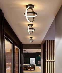 Plafon lampa LED sufitowa geometryczna metalowa AT72-2SL-Czarny
