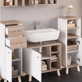 Zestaw mebli łazienkowych biały 62x32x54 senyo