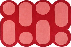 Dywan 100% wełna tuftowany ręcznie - Wiśniowo-czerwony i różowy - 160 x 230 cm - 2100g/m² - NOLERA
