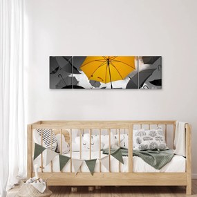 Obraz żółtego parasola (170x50 cm)