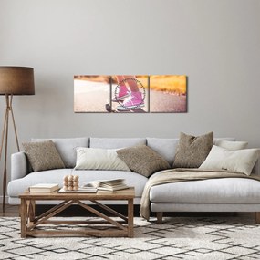 Obraz deskorolki (z zegarem) (90x30 cm)