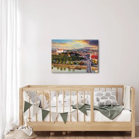 Obraz - Panorama Bratysławy, Słowacja (70x50 cm)
