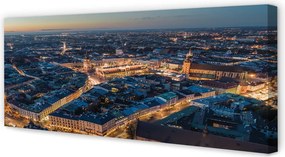 Obraz drukowany na płótnie Nocna Panorama Krakowa