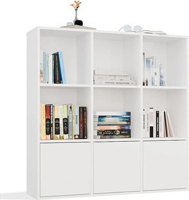 Drzwi MALAX 3D | Białe | 34x1.6x34 cm | Drzwi do Regału 3x3 (3szt.)