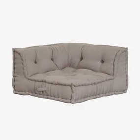 Narożna Sofa Modułowa Z Bawełny Dhel Jasnoszary Taupe - Sklum
