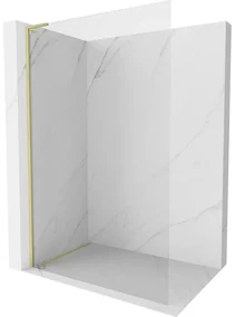 Mexen Kioto-X L ścianka prysznicowa Walk-in 110 x 200 cm, transparent 10 mm, złota szczotkowana - 800-110-107-55-00-X