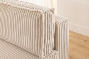 Narożnik Solvero Mini z funkcją spania lewostronny - jasny beż plusz Tilia 01