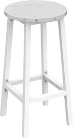 Nowoczesny hoker z podnóżkiem biały + marmur M7-C48