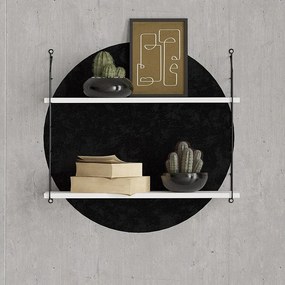 Półka ścienna – 72 cm x 58 cm x 20 cm – Biała – Płyta wiórowa z powłoką melaminową