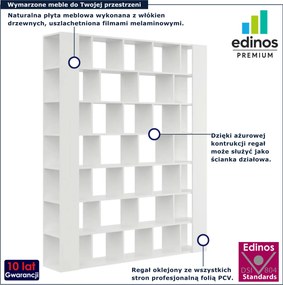 Biała duża biblioteczka regał na książki do salonu E8-E68