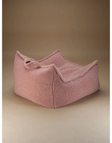 Różowy dziecięcy worek do siedzenia z materiału bouclé Chair – Wigiwama
