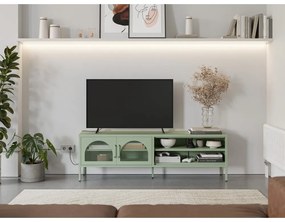 Miętowa szafka pod TV 160x50 cm Diora – Marckeric