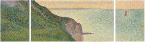 Obraz - Georges Seurat, Seascape at Port-en-Bessin, Normandy, reprodukcje (170x50 cm)