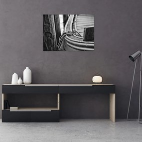 Obraz na szkle - Łódź na uwięzi (70x50 cm)