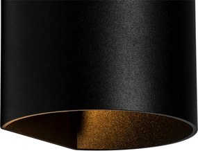 Nowoczesna lampa ścienna czarna - Sabbio