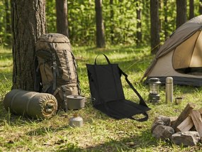 Turystyczne składane krzesło VENTO 38 cm, czarne