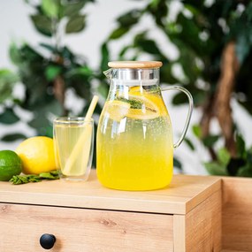 4Home Dzbanek szklany z pokrywką Bamboo Hot&Cool, 1,7 l