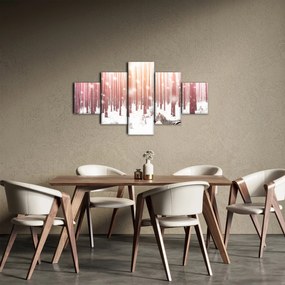 Obraz - Zebra w śnieżnym lesie (125x70 cm)