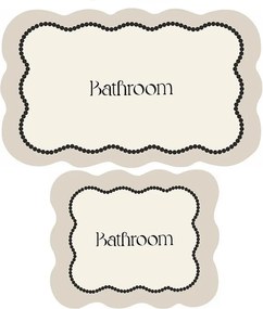 Kremowe dywaniki łazienkowe zestaw 2 szt. 60x100 cm Bounde – Foutastic