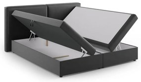 Ciemnoszare łóżko boxspring ze schowkiem 160x200 cm Arendal – Cosmopolitan Design