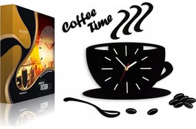 Zegar na ścianę do kuchni naklejany filiżanka cichy czarny do kuchni salonu