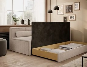 Sofa rozkładana z funkcją spania FULGEO beżowa prawa  ELTAP
