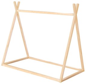 Naturalne łóżko dziecięce w kształcie domku 70x140 cm Montessori – Roba